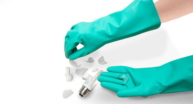 ThxToms Chemical Resistant Nitrile Gloves, Resist Household Acid, Alkali, Solvent and Oil, Latex Rubber Free, 1 Pair Large