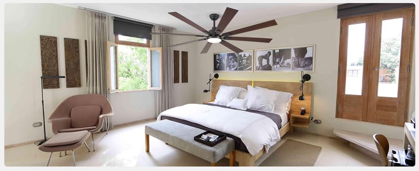 72 inch Large Ceiling Fans with Lights and Remote, Indoor/Outdoor Black Modern Ceiling Fan for Kitchen Living Room Patio, 6 Speed Reversible Quiet DC Motor, 3 CCT, Dual Finish 8 Blades