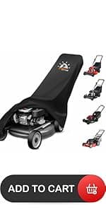 Push Lawn Mower Cover - Walk Behind Lawn Mower Covers Waterproof Heavy Duty, 600D Outdoor Push Mower Cover Universal with Storage Bag for Greenworks, EGO, Craftsman, Husqvarna, Honda and More