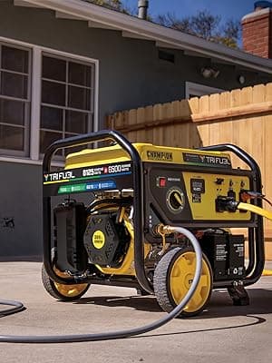 Champion Power Equipment 8125-Watt Electric Start Tri-Fuel Portable Generator with CO Shield