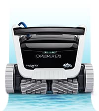 Dolphin (2024 Model) E10 Automatic Robotic Pool Vacuum Cleaner, Active Scrubber Brush, Top Load Filters Access, Ideal for Above-Ground Pools up to 30 FT in Length