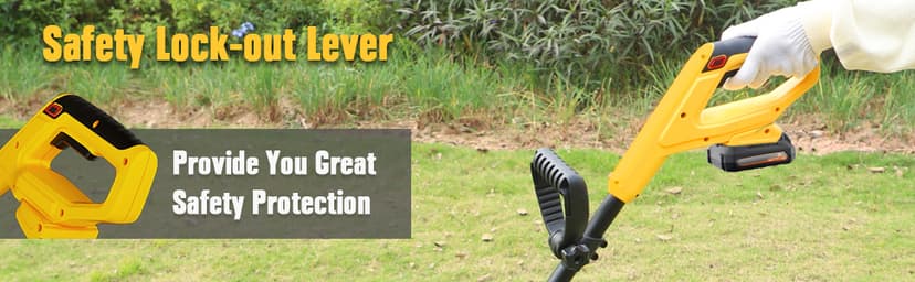 Cordless Edger Lawn Tool Compatible with Dewalt 20V Max Battery, Electric Battery-Powered Edger/Trencher (Tool ONLY) 9’’Blade, 3 Position Adjustable Depth for Landscaping, Driveways, Borders