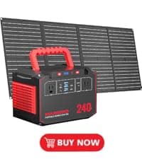 MARBERO Solar Generator 240Wh 300W Portable Power Station with Solar Panel 60W Included Backup Lithium Battery with AC Outlets for Camping Home Outdoor Emergency Hiking Travel