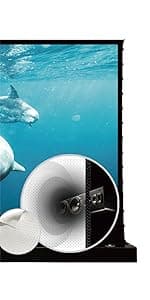 VIVIDSTORM Motorized Floor Rising UST ALR Projector Screen for Home Theater, Tensioned Wrinkle-Free Surface, Smart App and Voice Control, No Wall Mount Needed,VSDSTUST120H