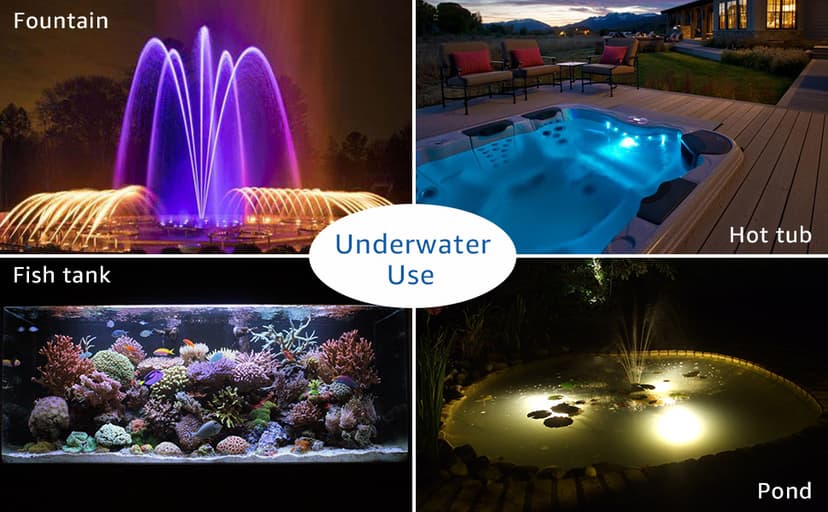 AquaMiracle Submersible LED Lights with Remote Shower Lights Waterproof Battery Operated, Multi Color Changing Hot Tub Lights for Pool, Pond, Aquarium, Bath, Party, Vase Decoration (2-Pack)