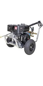 SIMPSON Cleaning PS60843 PowerShot 4400 PSI Gas Pressure Washer, 4.0 GPM, CRX 420cc Engine, Includes Spray Gun and Extension Wand, 5 QC Nozzle Tips, 3/8-inch x 50-foot Monster Hose, 49-State