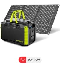 MARBERO 200W Solar Generator 222Wh Portable Power Station with Solar Panel 40W Included 60000mAh Power Supply with AC Outlet 100V 300W Max for Camping Emergency Home Backup