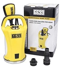 1/6HP Portable Utility Pump Submersible Small Backup Sump Pump Draining pump to Remove Water from Flooding House Basement Pool Tankless Heater Flushing Pump with 10-Foot Cord SUB 1100