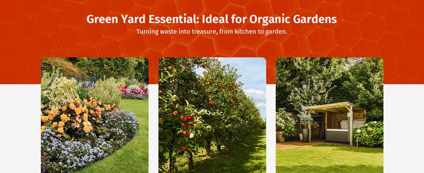 EAST OAK Compost Tumbler Outdoor, 43-Gal Dual Chamber Compost Bin with 2 Sliding Door and Aeration System, Tumbling Rotating Composter Bin for Kitchen, Garden, Yard