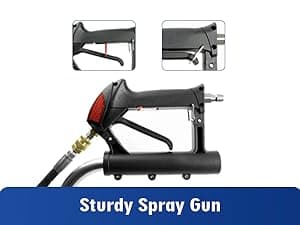 janz 24'' Pressure Washer Surface Cleaner with 4 Wheels,Dual Handle,Stainless Steel Housing, 4 Replacement Nozzle Cores and 2 Hose Adapters,Ideal for Driveways, Sidewalks,Patios,Decks Cleaning