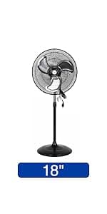 BILT HARD 20" High Velocity Floor Fan, 4600 CFM 3-Speed Industrial Shop Fan with Wall-Mounting System, Heavy Duty Metal Fan for Workshop, Garage and Warehouse