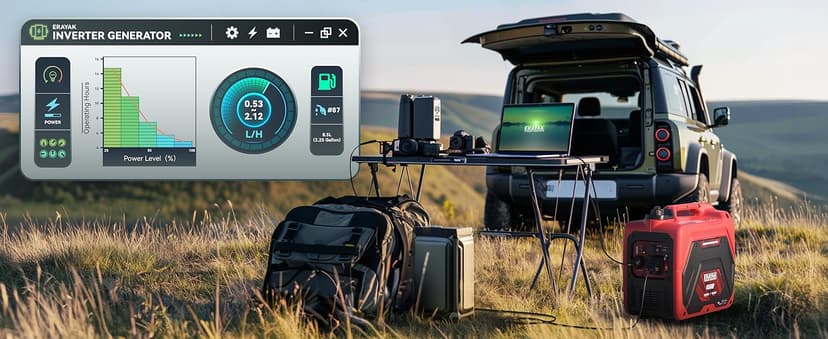 ERAYAK 4500W Portable Inverter Generator for Home Use, Super Quiet Small Generator for Camping Outdoor Emergency Power Backup, Gas Powered Engine, EPA Compliant