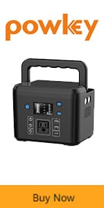 Portable Power Station 350W, Powkey 260Wh/70,000mAh Backup Lithium Battery, 110V Pure Sine Wave Power Bank with 2 AC Outlets, Portable Generator for Outdoors Camping Travel Hunting Emergency