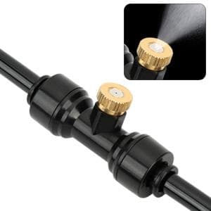 Misting Cooling System, DIY 33FT(10M) Misting Line +10 Brass Mist Nozzles+ a Brass Connector(3/4'') Outdoor Mister System for Patio Waterpark Garden Trampoline Greenhouse