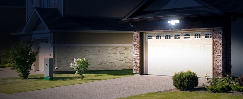 LUTEC 80W 9000LM LED Security Light Motion Sensor Outdoor Lights, 4 Head LED Flood Lights Outdoor 5000K Daylight, IP65 Waterproof, Motion Detected Lights for Outside, House, Garage, Yard (Black)