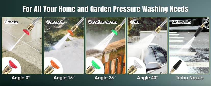 Pressure Washer, 4000PSI 2.8 GPM Power Washer with 35FT Power Cord and 26FT Hose, Electric Pressure Washer with 5 Nozzles & 500ml Foam Cannon, Cleaning for Cars, Home, Driveways, Yards, Pools