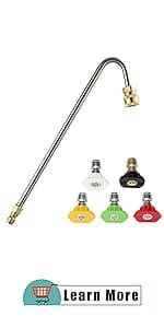 RIDGE WASHER Pressure Washer Gauge with 3/8 Inch Quick Connect Socket and Plug, 6000 PSI