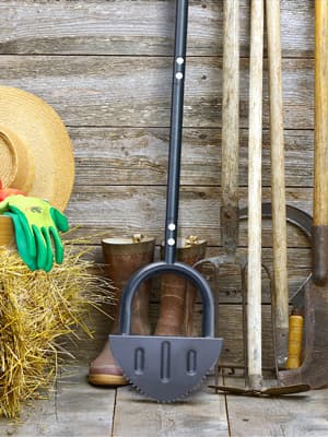 Colwelt Saw-Tooth Edger Lawn Tool, Half Moon Lawn Edger with T-Grip, Sidewalk Grass Long Handled Step Edger, 38-Inch