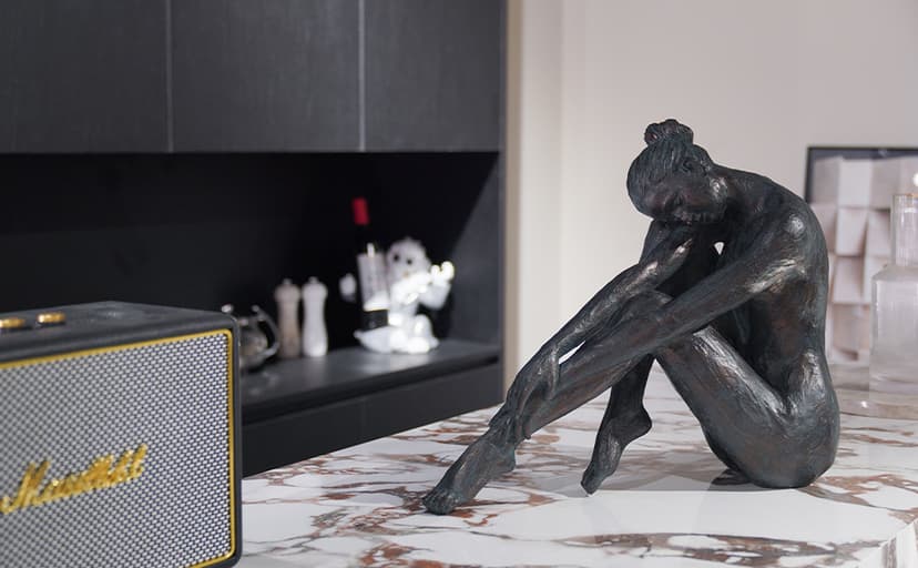 Guichifun Yoga Dancer Statue Home Decoration - Resin Bronze Sculpture Modern Creative Home Garden Statue Handicrafts Art Ware Home Décor Office Room or Outdoor Garden Gifts 16.3 x 7.15 x 13.9 Inch