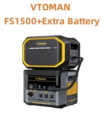 VTOMAN 3096Wh Solar Generator, FlashSpeed 1500 Power Station Bundle with Extra Battery & 400W Solar Panel, 1500W (3000W Peak) LiFePO4 Battery for Home Backup Power RV Emergency (3 Separate Packages)