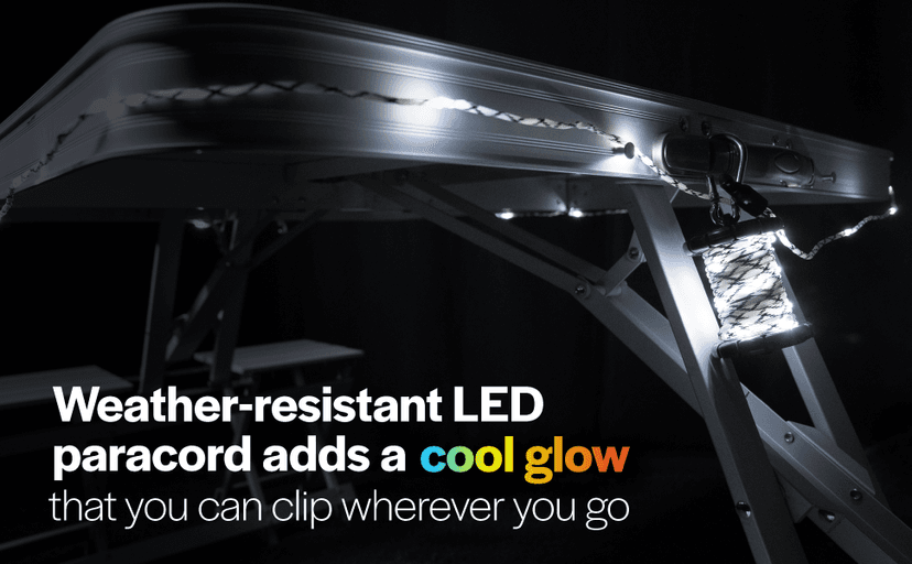 Brightz Hammock Lights - 18' Paracord Light Rope for Camping & Burning Man Accessories