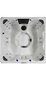 Aqualife Edgewater® Outdoor Hot Tub, Fit 6 Adults, 28 Massaging Jets, Cover Included, Ice Bucket Feature, Plug into Any Standard Outlet, Made in USA