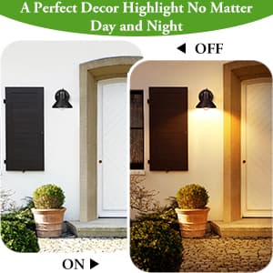Brightever Outdoor Lanterns, 2-Pack Exterior Light Fixtures, Waterproof Anti-Rust Black Wall Mount Lights, Small E26 Socket Outside Lights for House, Front Porch, Playhouse, Garage
