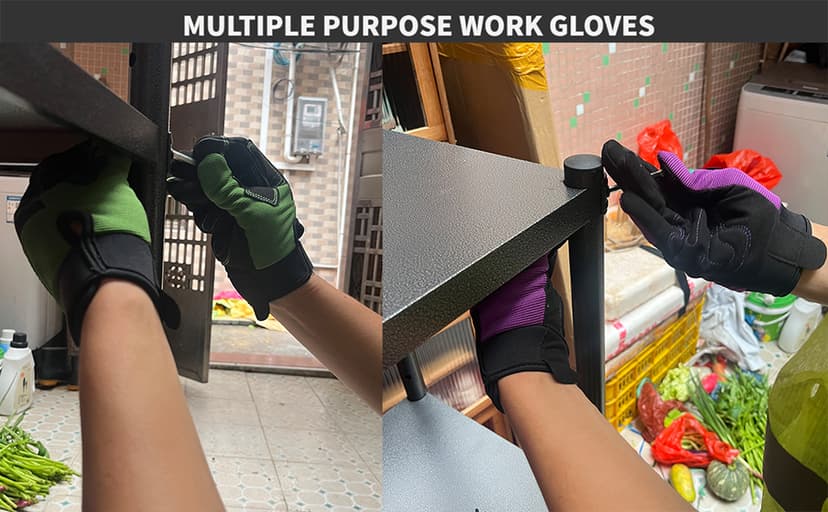 Gardening Gloves for Men and Women, Thorn Proof & Puncture Resistant Working Gloves, Gloves for Safety Work and Gardening, Gardening Gifts, Synthetic Leather Spandex Mechanic with Touchscreen Support