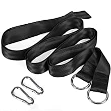 SONGMICS Double Hammock, 98.4 x 59.1 Inches, 660 lb Load Capacity, with Hanging Straps, Carabiners, Carry Bag, for Garden, Outdoor, Camping, Blue and Yellow Stripes UGDC15YU