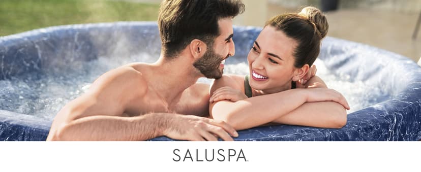 Bestway SaluSpa Toronto Smart AirJet Plus Hot Tub with App Control, 7 Person Capacity, Pool Cover, Spa Pump, 5 Pillows, and Repair Patch, Brown