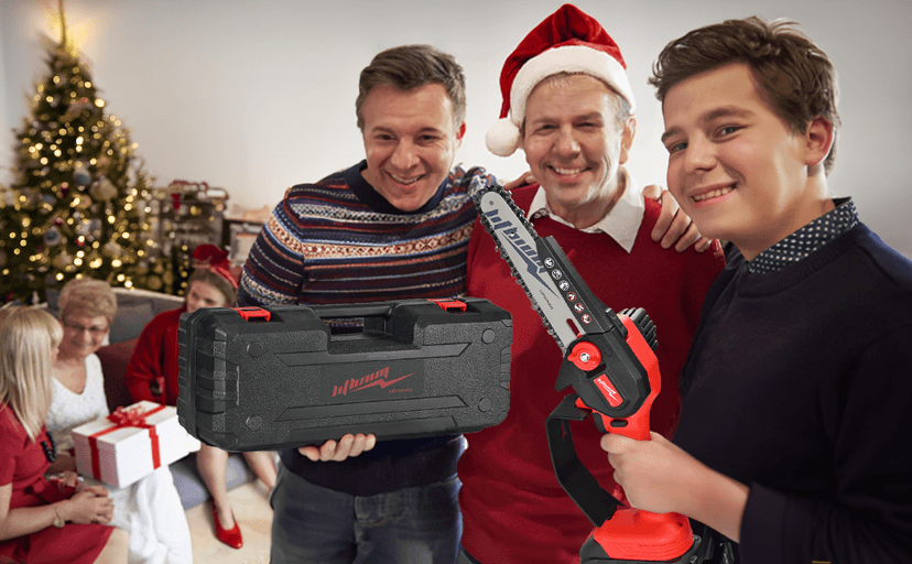 Mini Chainsaw Cordless, 6 Inch Portable Electric Chainsaw, One-Hand Handheld Small Chain Saw for Cutting Wood Trimming and Woodworking- Mini Chain Saw Battery Powered with 2 Batteries