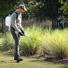 REALWORK 4-Gallon Backpack Sprayer with Padded Shoulder Strap for Pests & Weeds, Watering Garden, and Spraying Plants, in Translucent White