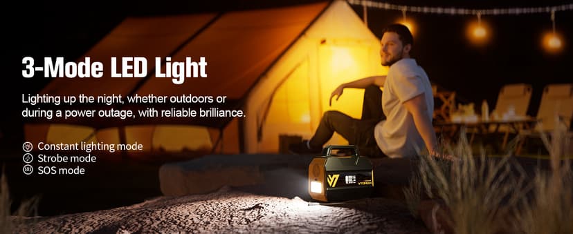 VTOMAN FlashSpeed 300 Portable Power Station 70000mAh, Only 7.4lbs with 7 Outlets, LiFePO4 Generator with Up to 600W AC Outlet, 12V/24V DC Input Adapt RV/Van, PD 100W Type-C for Power Outage, Camping