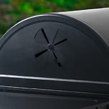 Char-Griller King-Griller Gambler Charcoal Grill and Smoker with Damper Smoke Control, Cast Iron Grates, and Side Shelf, 315 Cooking Square Inches in Black, Model E1416