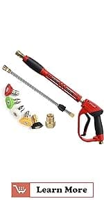 Tool Daily Foam Cannon with 1/4 Inch Quick Connector, 1 Liter, 5 Pressure Washer Nozzle Tips