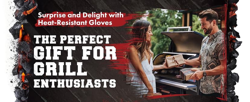 Kitchen perfection Silicone Smoker Oven Gloves -Extreme Heat Resistant BBQ Gloves -Handle Hot Food Right on Your Smoker Grill Fryer Pit|Waterproof Oven Mitts Grill Gloves |Superior Value Set+3 Bonuses