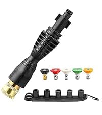 Pressure Washer Hose Reel with Hose, 1/4" × 60ft Retractable Power Washer Hose Reel, Heavy Duty Hose Reel Auto Rewind, Wall Mounted, 3600 PSI