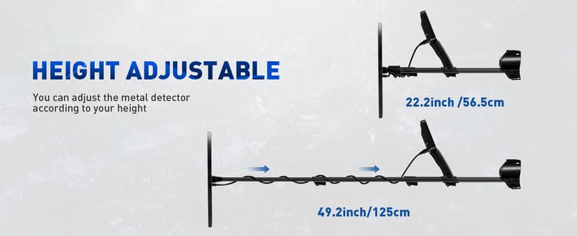 14'' Metal Detectors for Adults, Waterproof Double-D Search Coil, Professional Metal Detector with Pinpoint Mode, 13 inch Detection Depth, 4 Modes