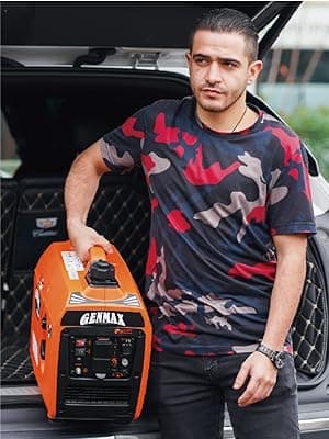 GENMAX Generator,EPA Compliant, Eco-Mode Feature, Ultra Lightweight for Backup Home Use & Camping