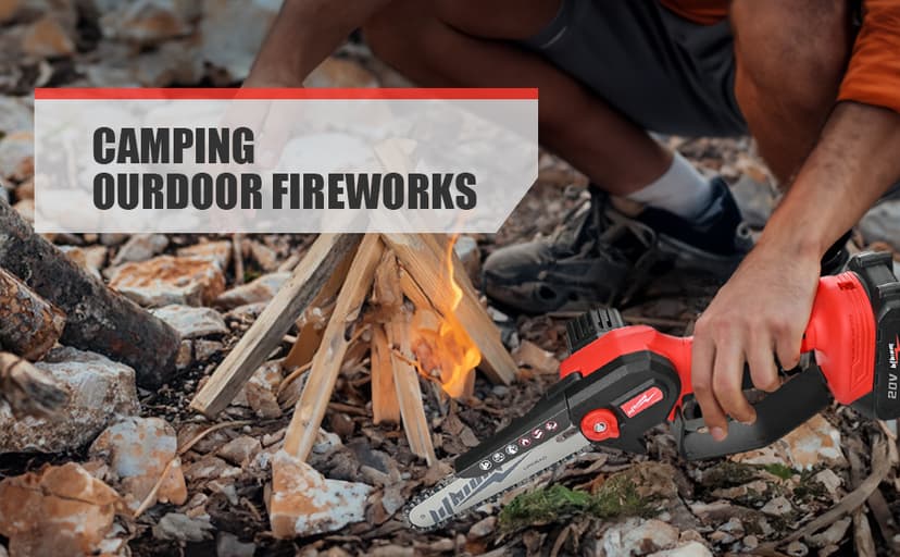 Mini Chainsaw Cordless, 6 Inch Portable Electric Chainsaw, One-Hand Handheld Small Chain Saw for Cutting Wood Trimming and Woodworking- Mini Chain Saw Battery Powered with 2 Batteries