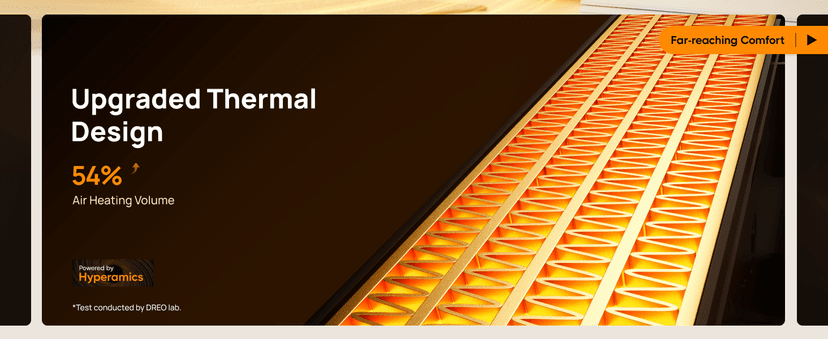 Dreo Smart Wall Heater, IP24 Electric PTC Space for Indoor Use, 30 Oscillation, Adjustable Thermostat, Remote Control, Works With Alexa, 24H Timer, Easy-Mounted for Bedroom, Office