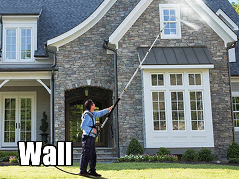 janz 24 FT, Aluminum Telescoping Pressure Washer Wand with 2 Pressure Washer Extension Wands,Gutter Cleaner Attachment, 7 Spray Nozzle Tips, 2 Hose Inlet Adapters, Pivoting Coupler and Support Harness