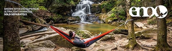 ENO, Eagles Nest Outfitters Helios Ultralight Hammock Straps Suspension System with Storage Bag, 300 LB Capacity, 8' 1" x 1"