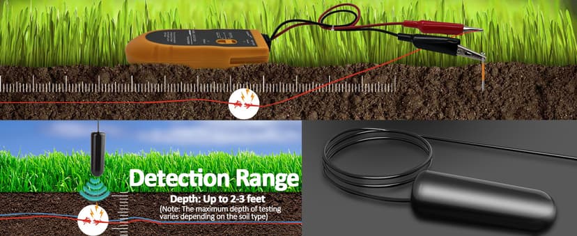 Underground Wire Locator Upgrade, RockyMars Cable Tester for Invisible Fence for Dogs, Circuit Breaker Finder, Electric Fence Wire Tracer, Wire Break Locator, etc.