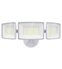 Onforu 60W Flood Lights Outdoor, 6000LM Brightness Security Lights Switch Controlled, 3 Adjustable Heads, IP65 Waterproof, 6500K Wall Mount Exterior LED Flood Light