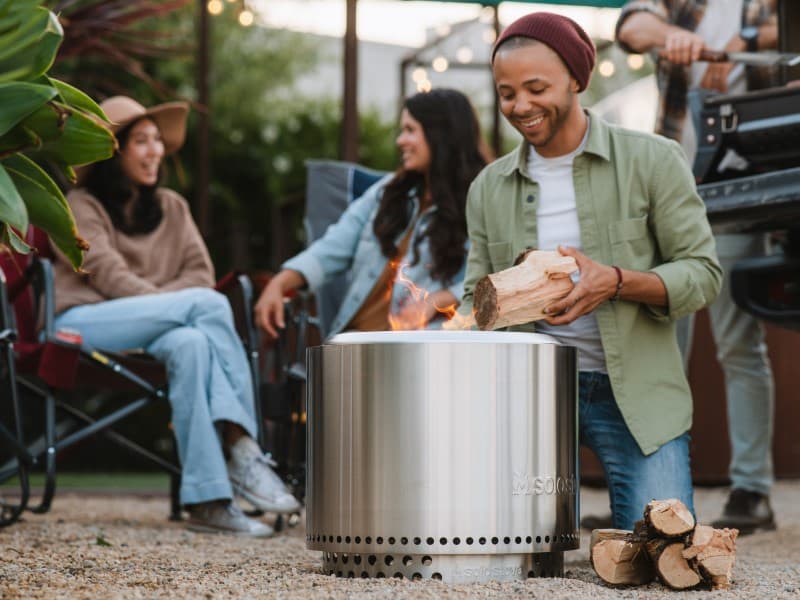 Solo Stove Bonfire 2.0 - 19.5 Inch Smokeless Fire Pit with Removable Ash Pan - Portable Outdoor Fire Pit - Stainless Steel - Wood Burning Lightweight Fireplace, Ideal for 4-6 People, 20 lbs