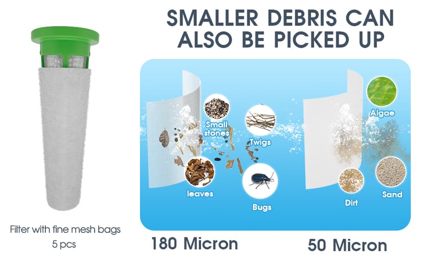 4 in 1 Rechargeable Spa Hot Tub Vacuum Cleaner for Hot Tub, Small Above Ground & Inground Pool - Magnetic Drive System, 90 Mins, Fine Mesh Filter Bags, Oil Absorbers, Pool Poles