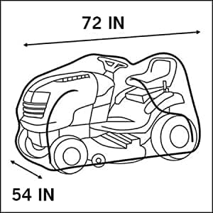 Riding Lawn Mower Cover, Heavy Duty 600D Oxford Outdoor Tractor Cover Waterproof UV Protection Lawn Mower Cover Fit Decks up to 54" with Elastic Cord & Storage Bag, Green
