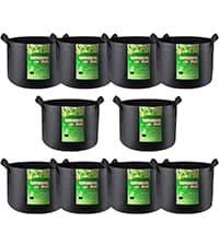 VIVOSUN 50-Pack 3 Gallon Grow Bags for Plants, Black-and-White Thick Plastic Bags for Potting Seedlings, and Rooting