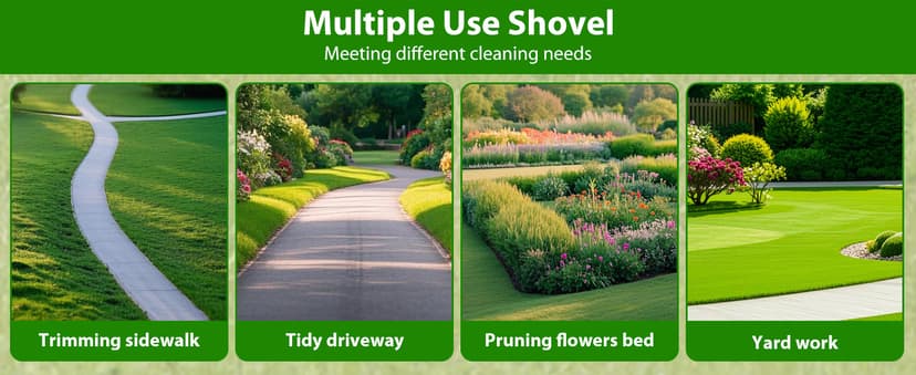 Lawn Edger Tool, Half Moon Tooth Edger with T-Grip Handle, 40-Inch Long Handled Sidewalk Grass Edger for Precise Lawn Edging and Land scaping